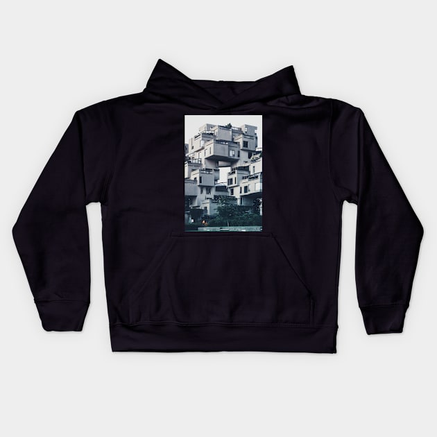 Habitat 67, Montreal Kids Hoodie by TokyoLuv